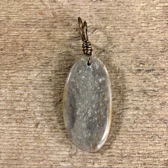 Natural Jasper Simple Design Necklace Pendant - Picture 2 of 4